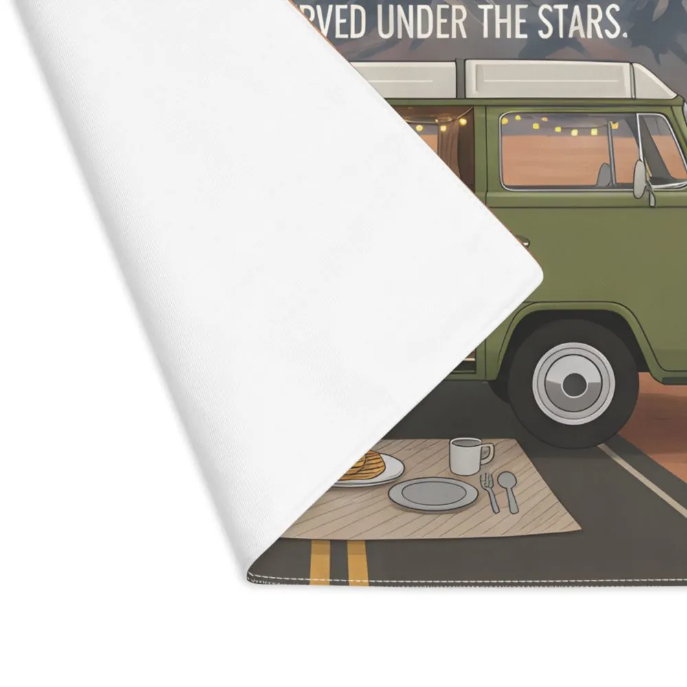 1890445091296997455_2048.jpeg Vanlife Placemat — "Home Is Where You Park It" Outdoor RV Dining Mat
