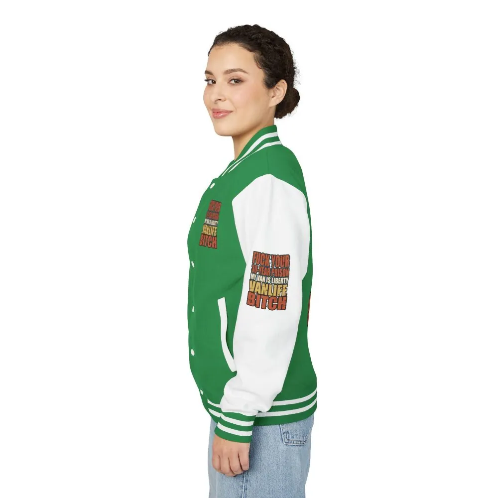 1892268392957874357_2048.jpeg Unisex Heavyweight Letterman Jacket — "Fuck Your 30 Year" Design F**K-Line
