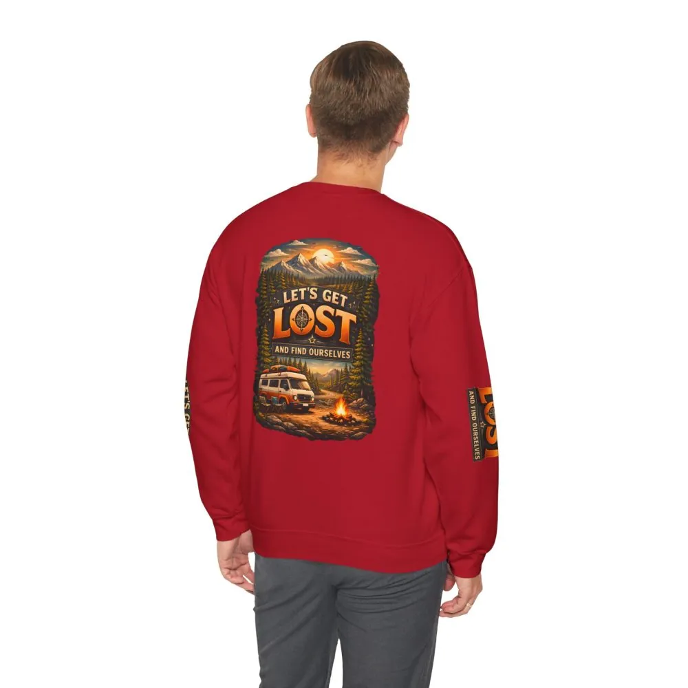 1895873803645147551_2048.jpeg Unisex Heavy Blend™ Crewneck Sweatshirt — "Let´s Get Lost And Found Ourselfs" Design Scenic-Line