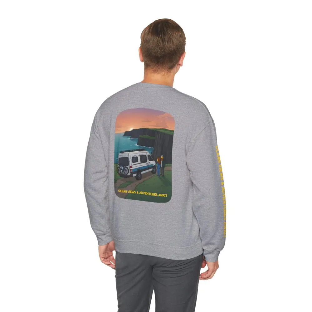 1896339152230932961_2048.jpeg Unisex Heavy Blend™ Crewneck Sweatshirt — "Ocean Views-Adventures Awaits" Design Sitcom-Line