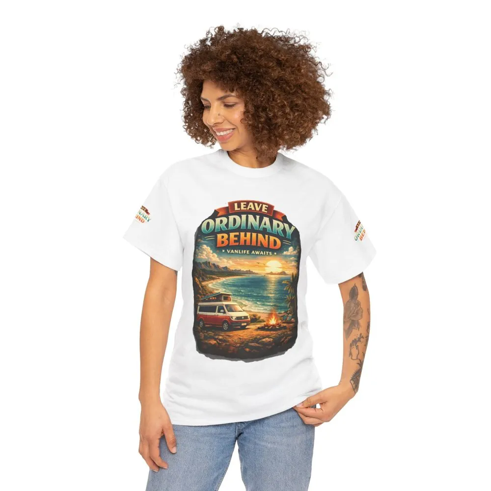 191190221903113633_2048.jpeg Unisex Heavy Cotton Tee — "Leave Ordinary Behind" Design Scenic-Line