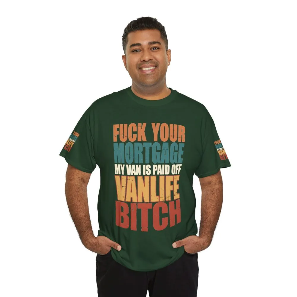 1917045665718228563_2048.jpeg Unisex Heavy Cotton Tee — "Fuck Your Mortgage" Design F**K-Line