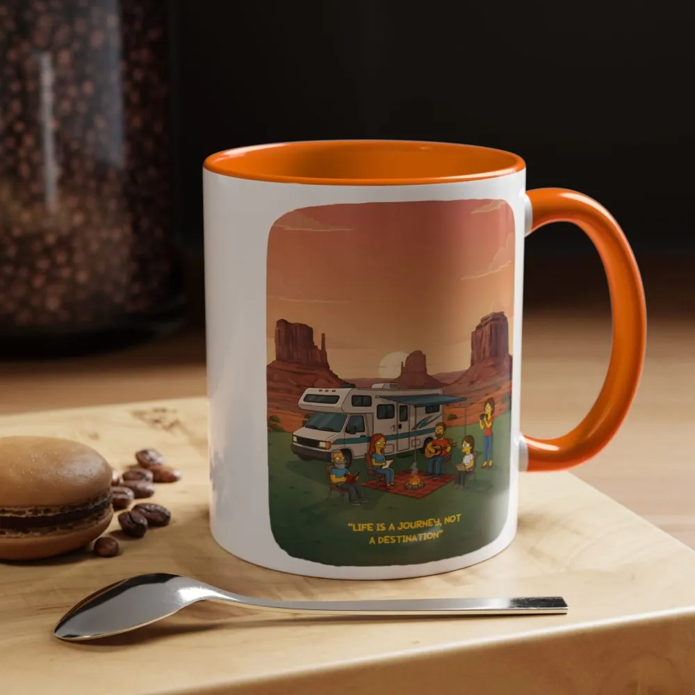 1931979443575875867_2048.jpeg Accent Coffee Mug (11, 15oz) — "Life Is A Journey-Not A Destination" Design Sitcom-Line
