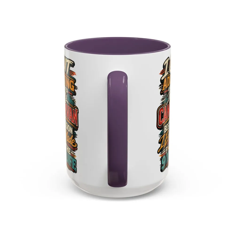 Accent Coffee Mug (11, 15oz) — "I Quit Adulting" Design F**K-Line