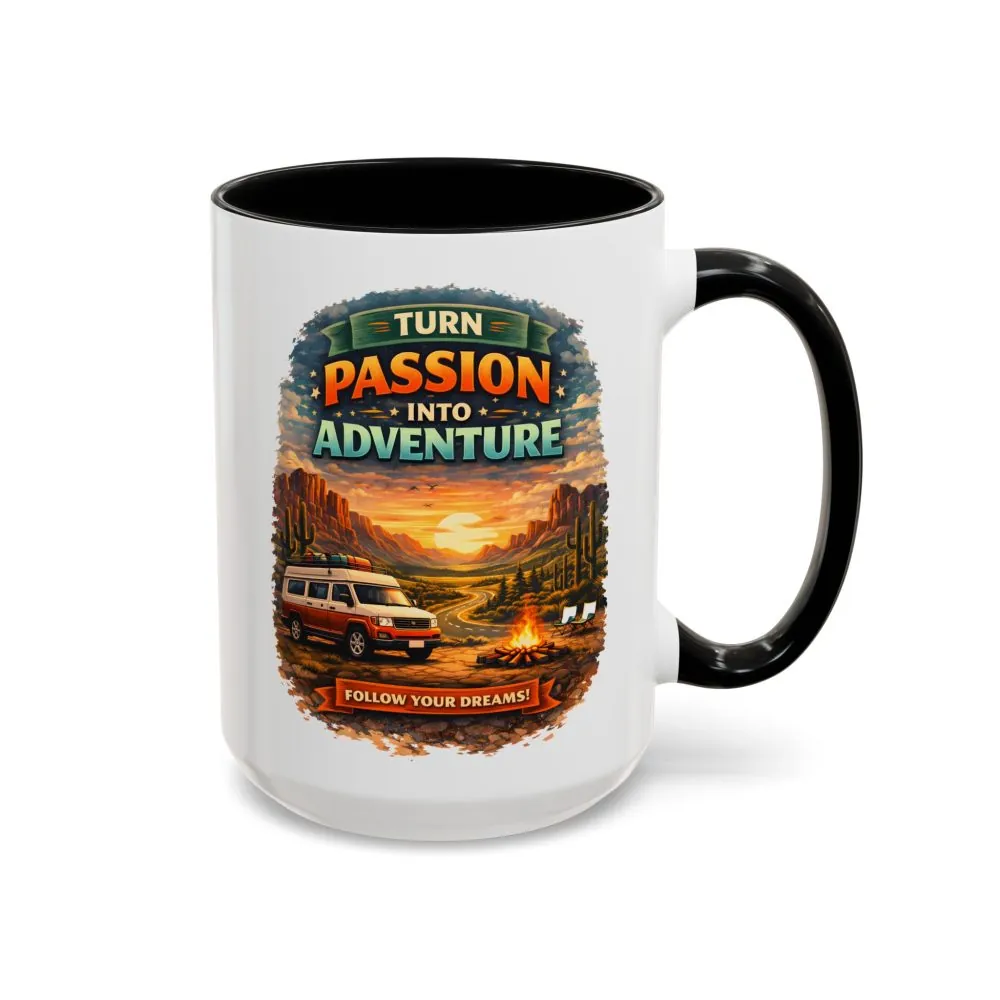 1968510522211664233_2048.jpeg Accent Coffee Mug (11, 15oz) — "Turn Passion Into Adventure" Design Scenic-Line