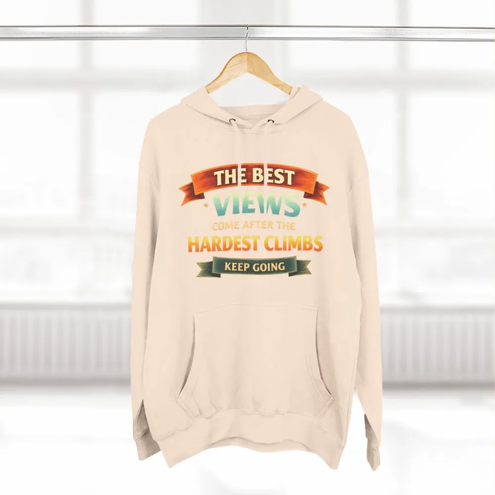 1973264674071306077_2048.jpeg Three-Panel Fleece Hoodie - "The Best Views" Design Scenic-Line