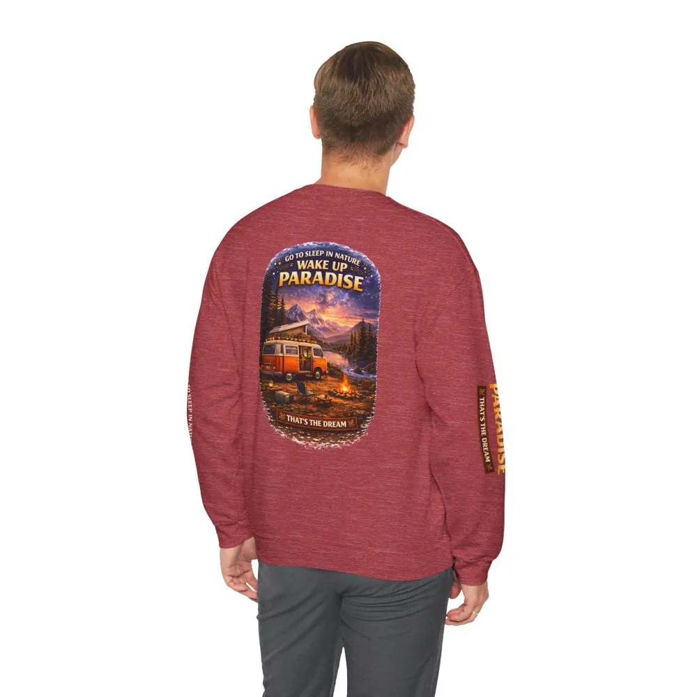 Unisex Heavy Blend™ Crewneck Sweatshirt — "Go To Sleep Nature " Design Scenic-Line
