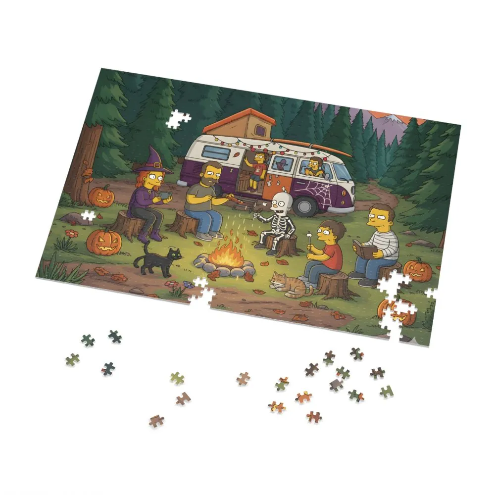 2012833665962771152_2048.jpeg Jigsaw Puzzle with Tin — Autumn Camping Jigsaw Halloween