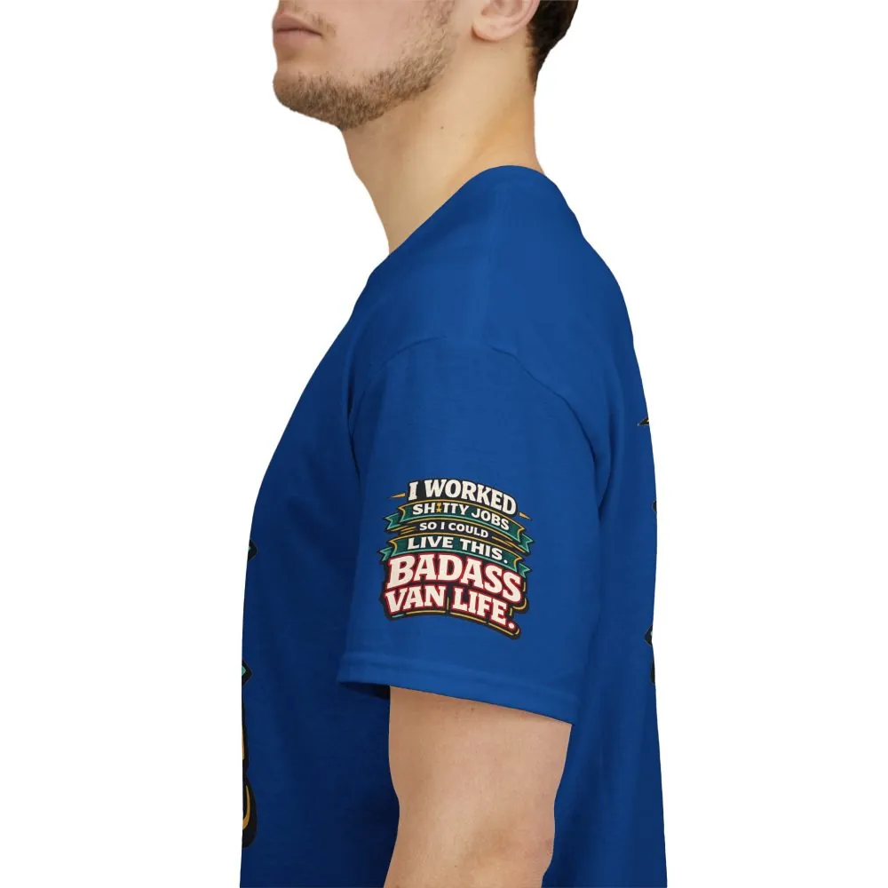 Unisex Heavy Cotton Tee — "I Worked Shitty Jobs" Design F**K-Line