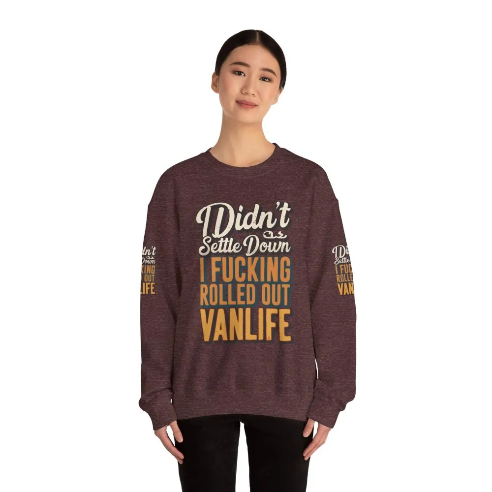 Unisex Heavy Blend™ Crewneck Sweatshirt — "Dind´t Settle Down" Design F**K-Line