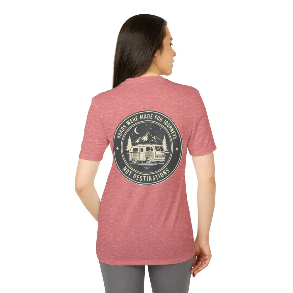 2035830519404283303_2048.jpeg T-Shirt(Adidas) — 'ROAD WHERE MADE FOR JOURNEYS-NOT DESTINATIONS' (Only Back printed) Brand Adidas