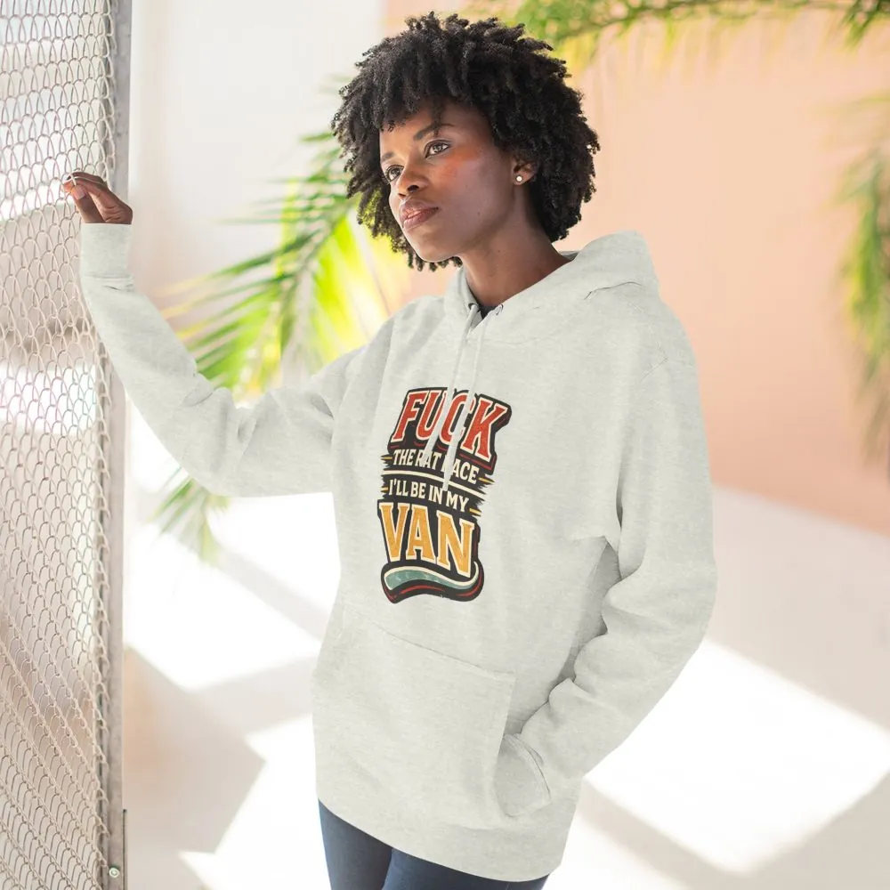 Three-Panel Fleece Hoodie - "Fuck The Rat Race" Design F**K-Line
