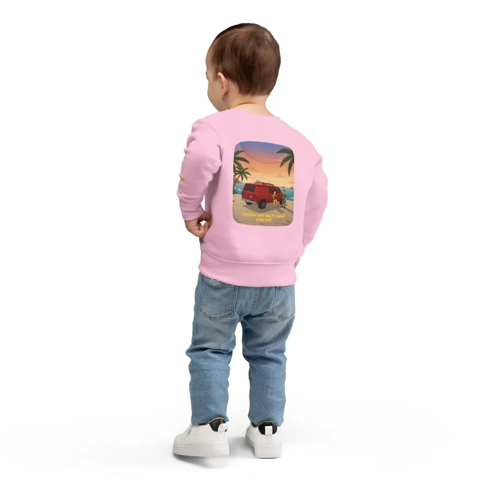 Toddler Sweatshirt - "Ocean Air Salty Hair Van Life" (Design Sitcom-Line)