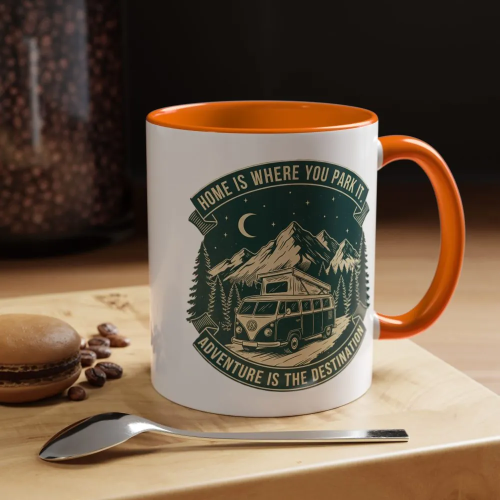 2049681415288680925_2048.jpeg Coffee Mug — "Home Is Where You Park It-Adventure is the destination" (11/15oz) (Both sides printed)