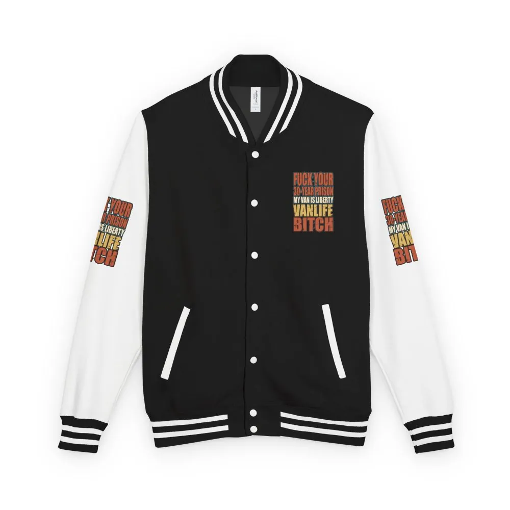 2053564264378221818_2048.jpeg Unisex Heavyweight Letterman Jacket — "Fuck Your 30 Year" Design F**K-Line