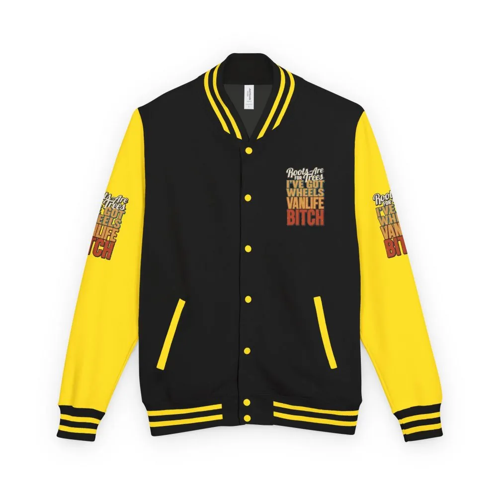 205969249745074090_2048.jpeg Unisex Heavyweight Letterman Jacket — "Roots Are For Trees" Design F**K-Line