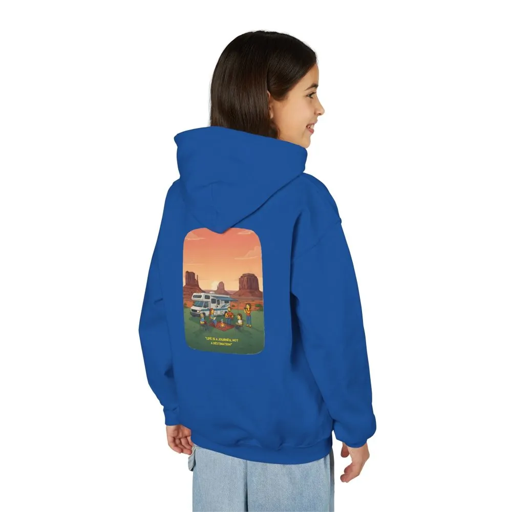 2060080720868545853_2048.jpeg Youth Hoodie(Gildan) – "Life Is A Journey-Not A Destination" (Design Sitcom-Line)