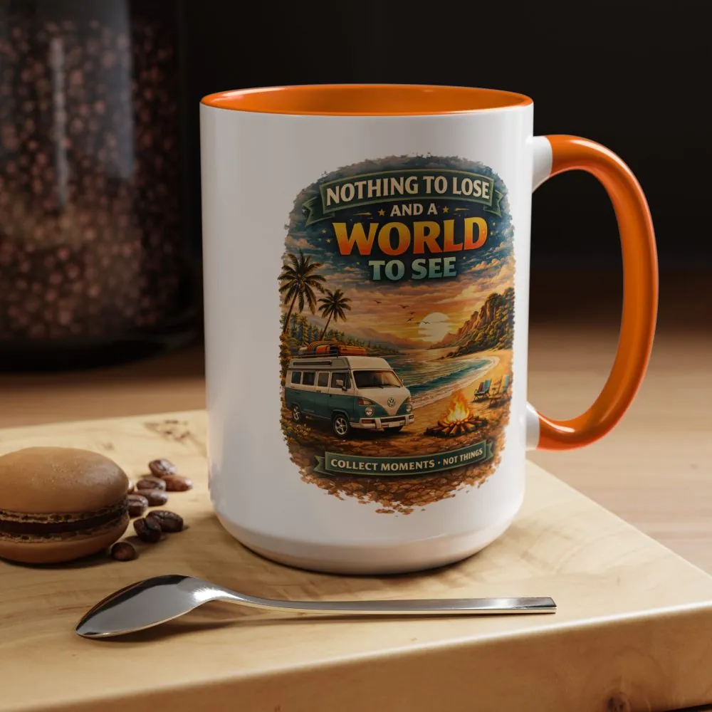Accent Coffee Mug (11, 15oz) — "Nothing To Lose" Design Scenic-Line