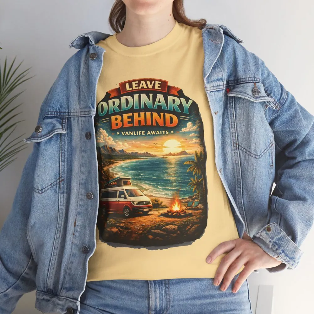 2067202481425947875_2048.jpeg Unisex Heavy Cotton Tee — "Leave Ordinary Behind" Design Scenic-Line