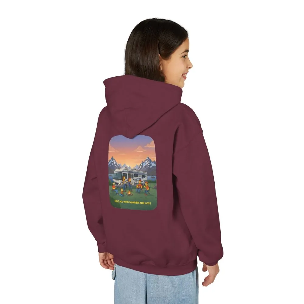 2070080410238493616_2048.jpeg Youth Hoodie(Gildan) – "Not All Who Wander Are Lost" (Design Sitcom-Line)