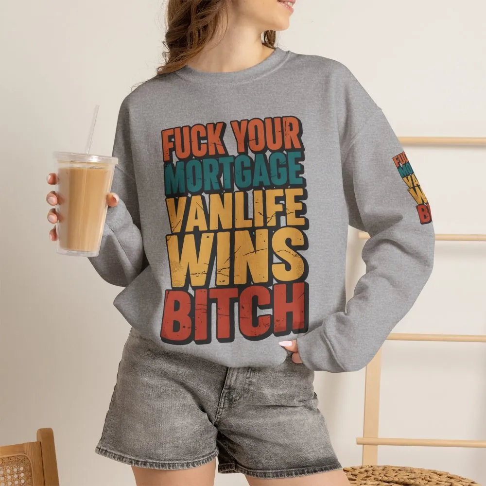 2088767076518808575_2048.jpeg Unisex Heavy Blend™ Crewneck Sweatshirt — "Fuck Your Mortgage" Design F**K-Line