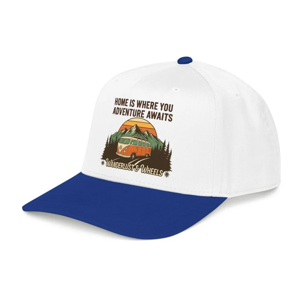 Baseball Cap - "Home Is Where You Adventure Awaits" Mid Profile Baseball Cap
