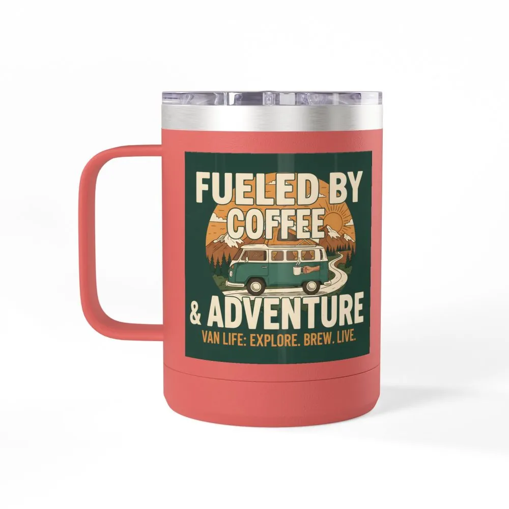 2103473743863828695_2048.jpeg Coffee Mug Tumbler, 15oz — "Fueled by Coffee & Adventure"