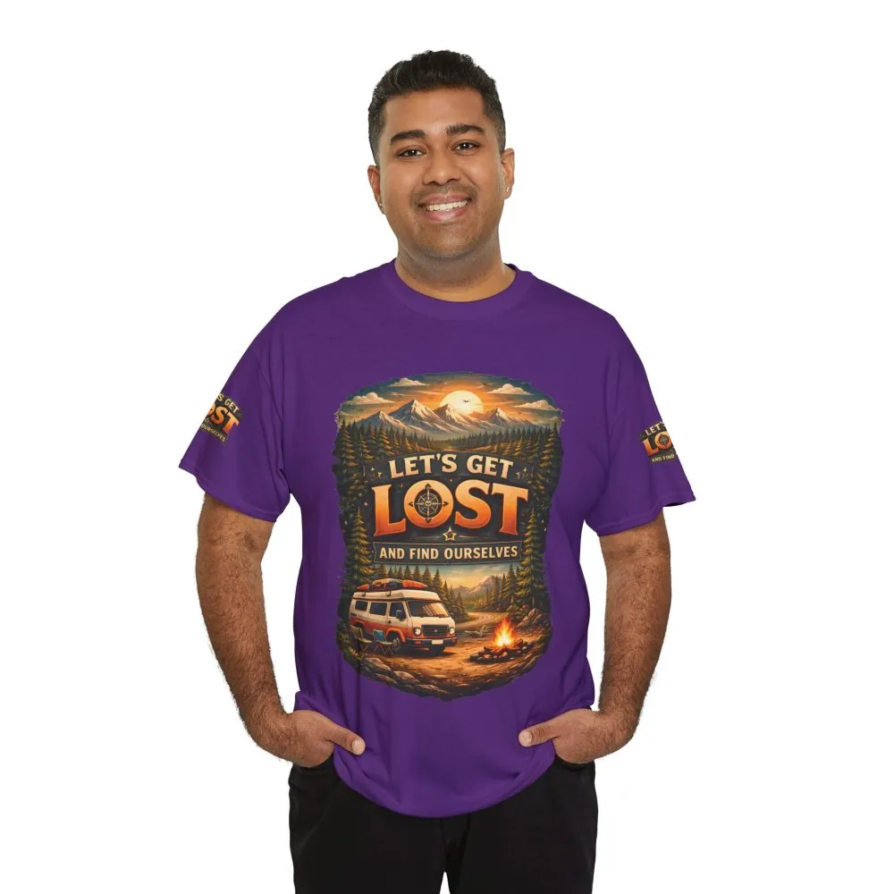 2124123447499404563_2048.jpeg Unisex Heavy Cotton Tee — "Let´s Get Lost And Found Ourselfs" Design Scenic-Line