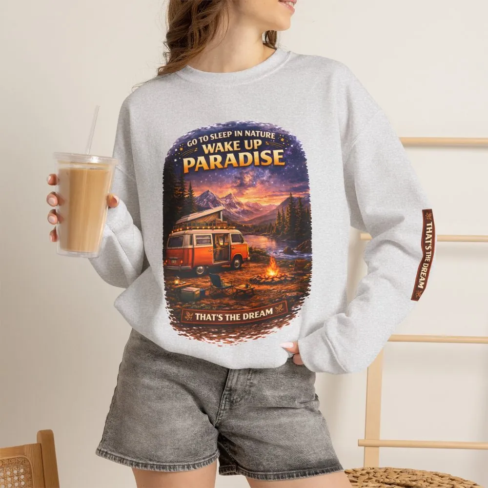 Unisex Heavy Blend™ Crewneck Sweatshirt — "Go To Sleep Nature " Design Scenic-Line