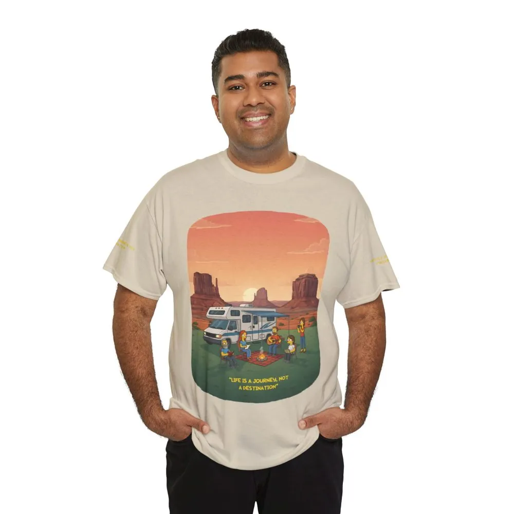 2143948776375414683_2048.jpeg Unisex Heavy Cotton Tee — "Life Is A Journey-Not A Destination" Design Sitcom-Line