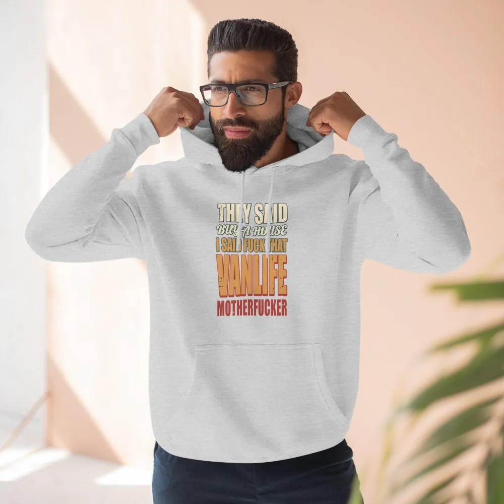 2211138370353413824_2048.jpeg Three-Panel Fleece Hoodie - "They Said Buy A House" Design F**K-Line