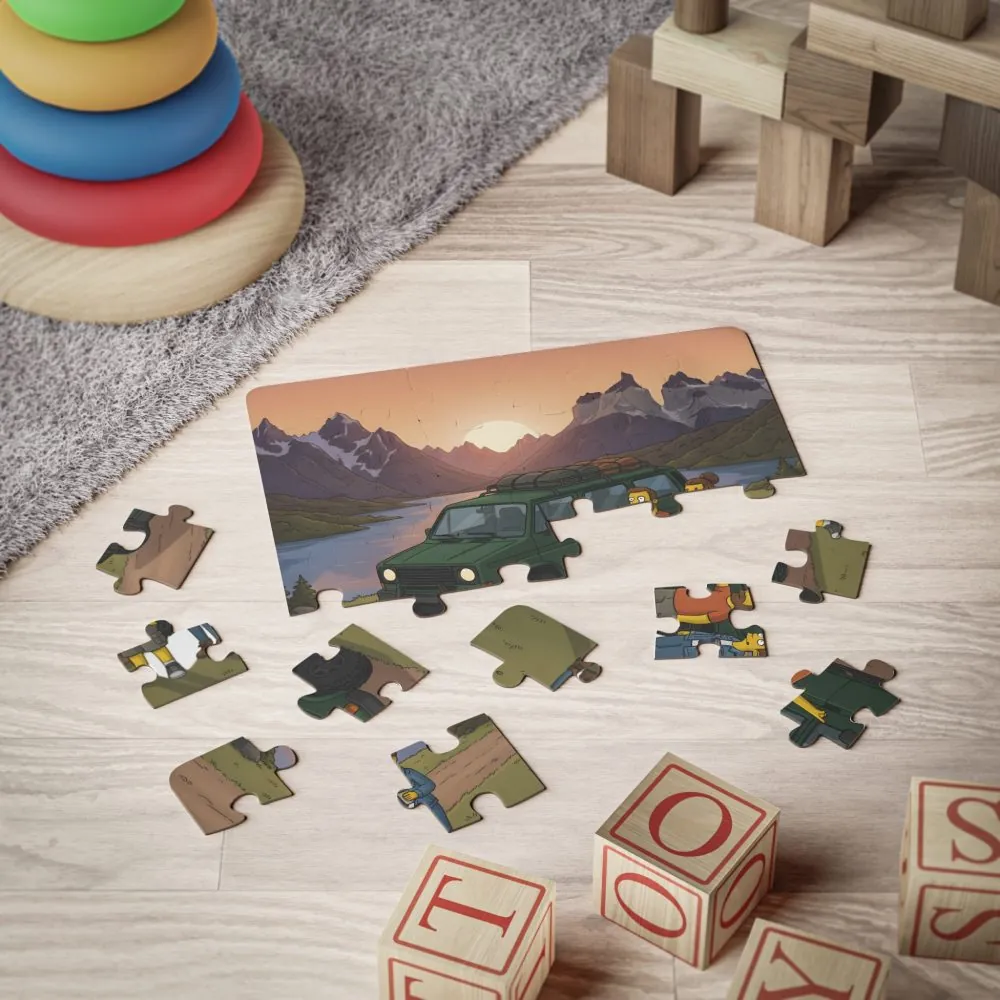 Kids' 30‑Piece Camping Puzzle — Outdoor Sunset Adventure Scene