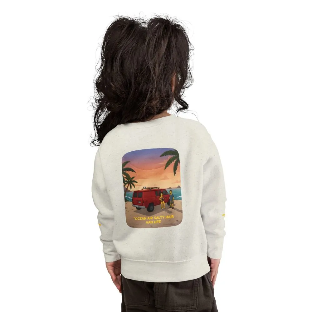 Toddler Sweatshirt - "Ocean Air Salty Hair Van Life" (Design Sitcom-Line)