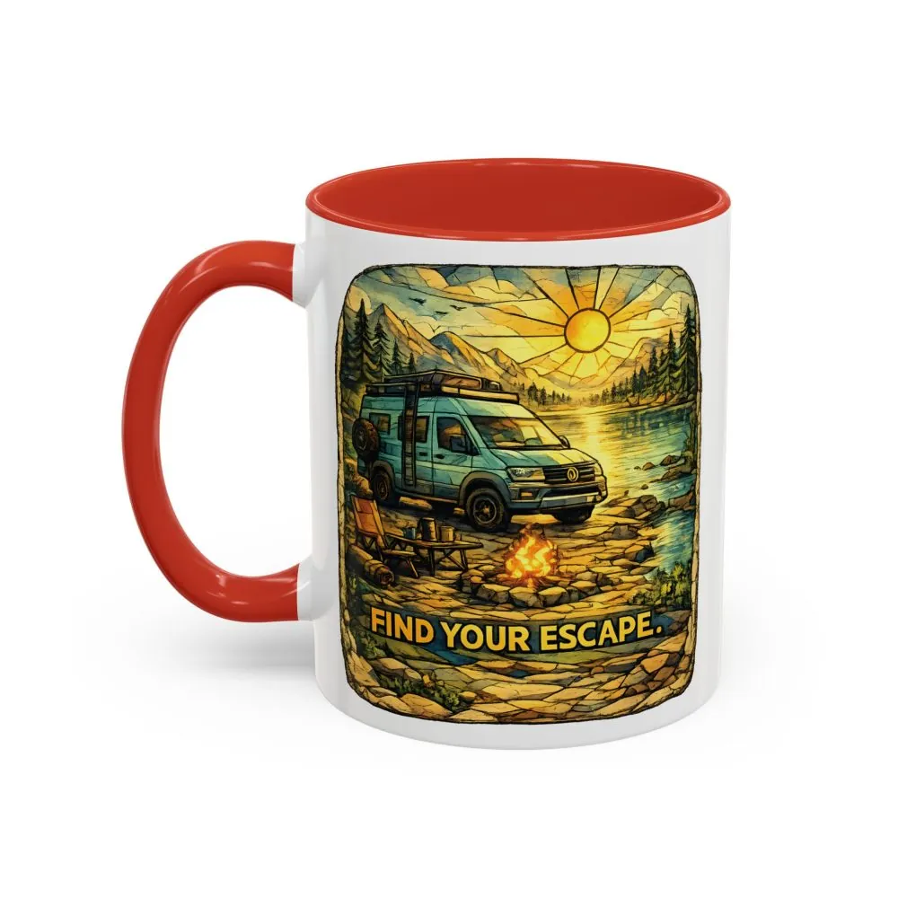 2242570081149297565_2048.jpeg Accent Coffee Mug (11, 15oz) — "Find Your Escape" Design Cubic-Line