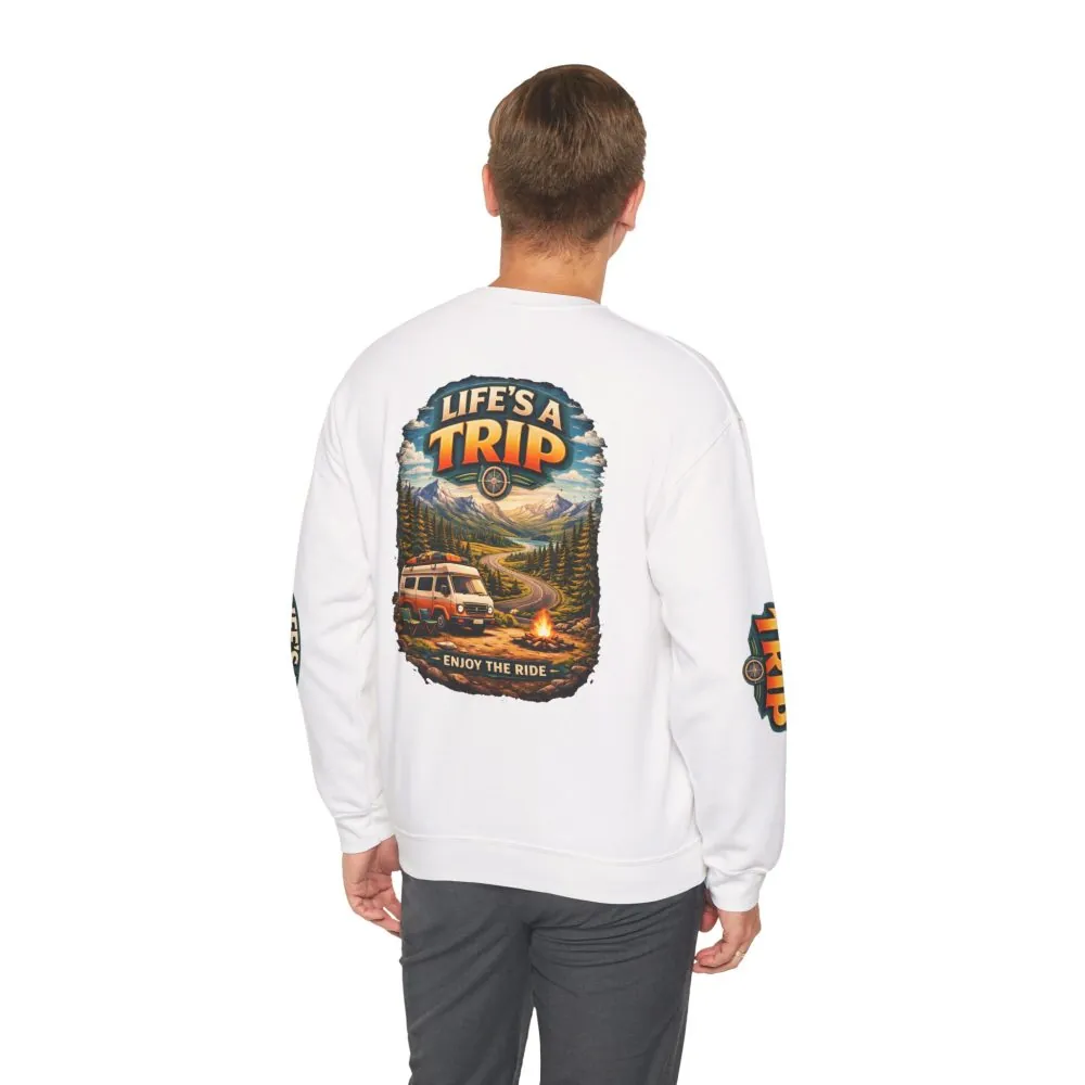 2263915497799899316_2048.jpeg Unisex Heavy Blend™ Crewneck Sweatshirt — "Life s A Trip" Design Scenic-Line