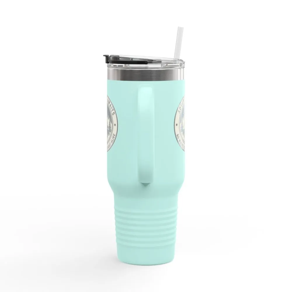 2287520639508227513_2048.jpeg Insulated Travel Mug - "Adventure Awaits-Go Where You Feel Most Alive" (40oz) – Retro Camper Design, Keep Drinks Hot or Cold