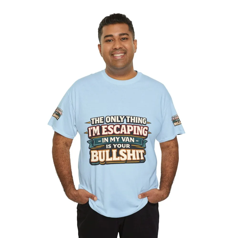 2288891138939030565_2048.jpeg Unisex Heavy Cotton Tee — "The Only Thing I´m Escaping" Design F**K-Line