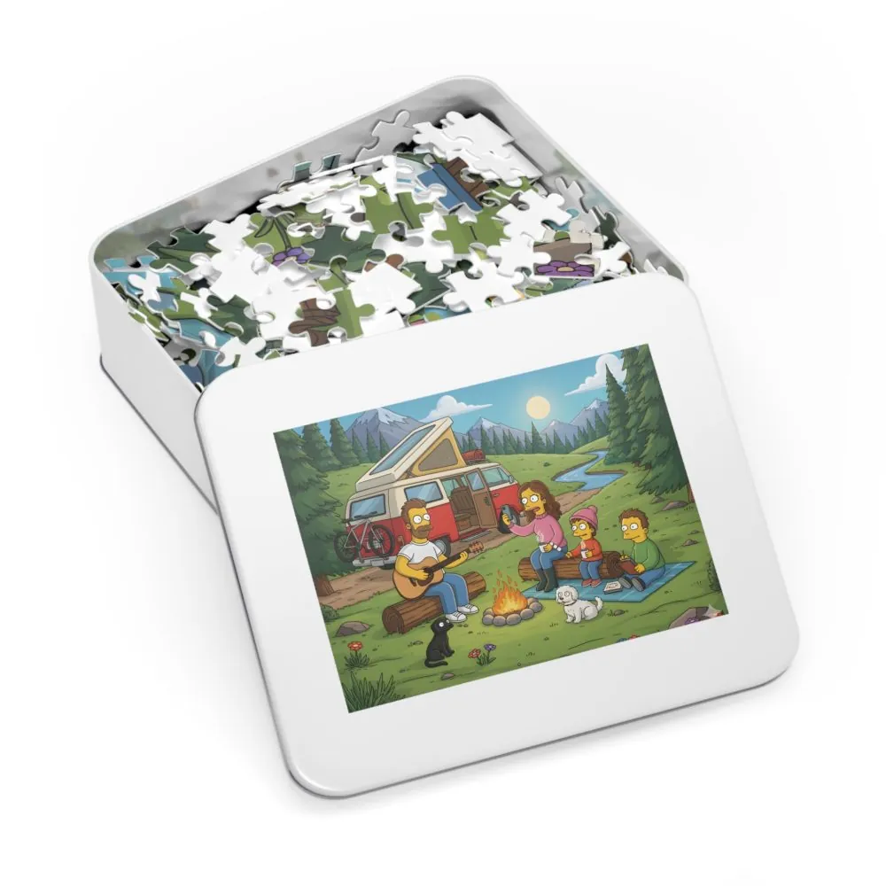 2318638685202045140_2048.jpeg Jigsaw Puzzle with Tin — Scenic Campervan Campfire