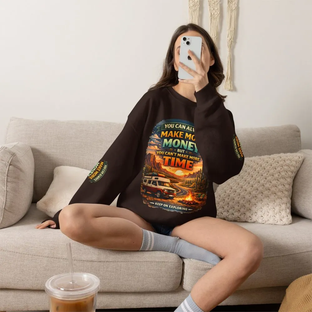 2329911224343666179_2048.jpeg Unisex Heavy Blend™ Crewneck Sweatshirt — "You Can Always Make More Money" Design Scenic-Line