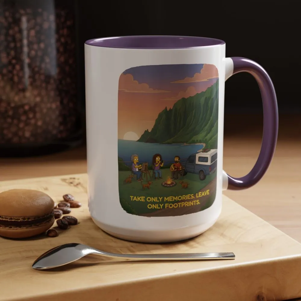 2338285658920532020_2048.jpeg Accent Coffee Mug (11, 15oz) — "Take Only Memories-Leave Only Footprints" Design Sitcom-Line
