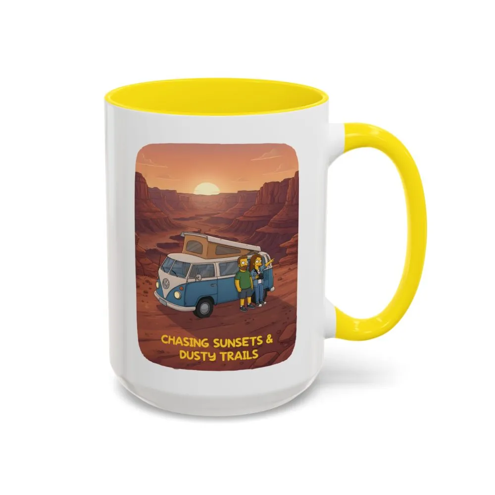 2341426615166831374_2048.jpeg Accent Coffee Mug (11, 15oz) — "Chasing Sunsets And Dusty Trails" Design Sitcom-Line