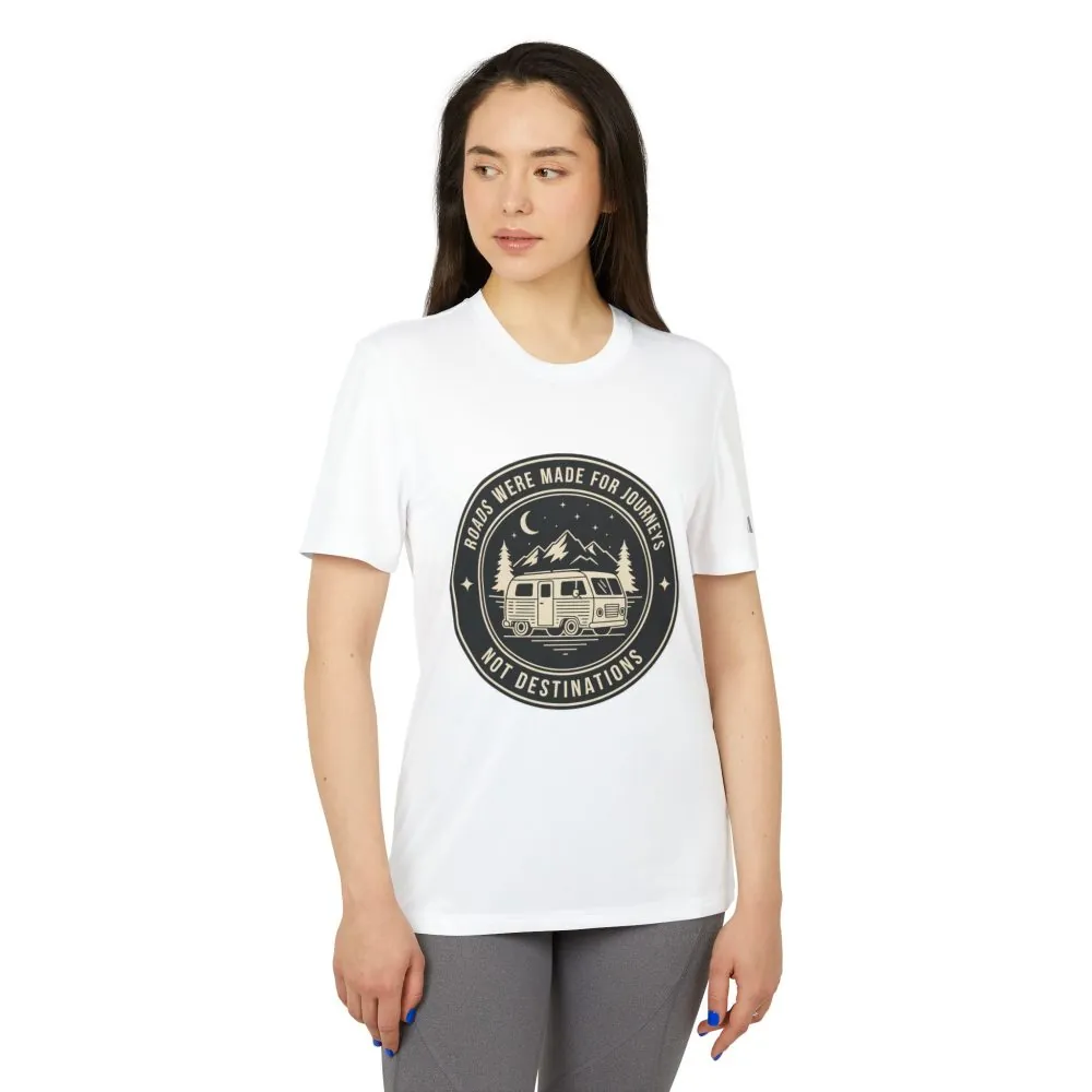 2351658313543941077_2048.jpeg T-Shirt(Adidas) — 'ROAD WHERE MADE FOR JOURNEYS-NOT DESTINATIONS' (font + back printed) Brand Adidas