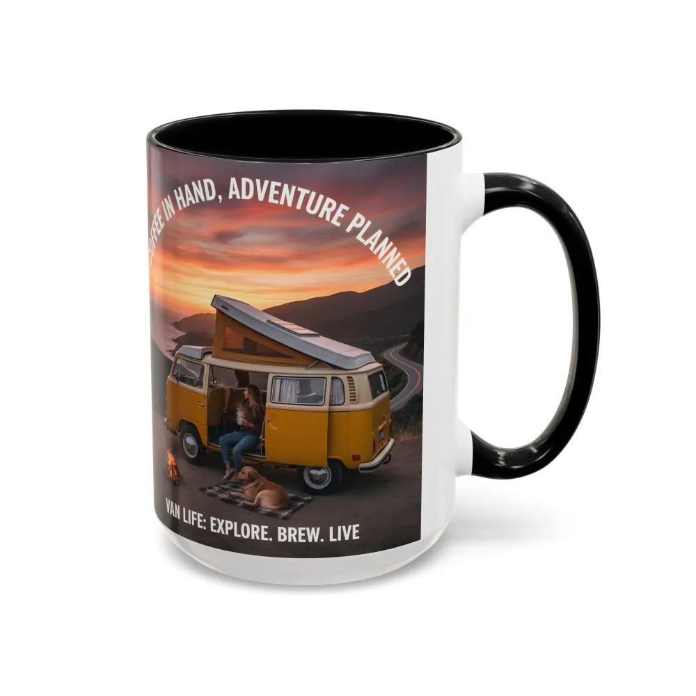 2355772627505573699_2048.jpeg Accent Coffee Mug (11, 15oz) - "Coffee in Hand, Adventure Planned"