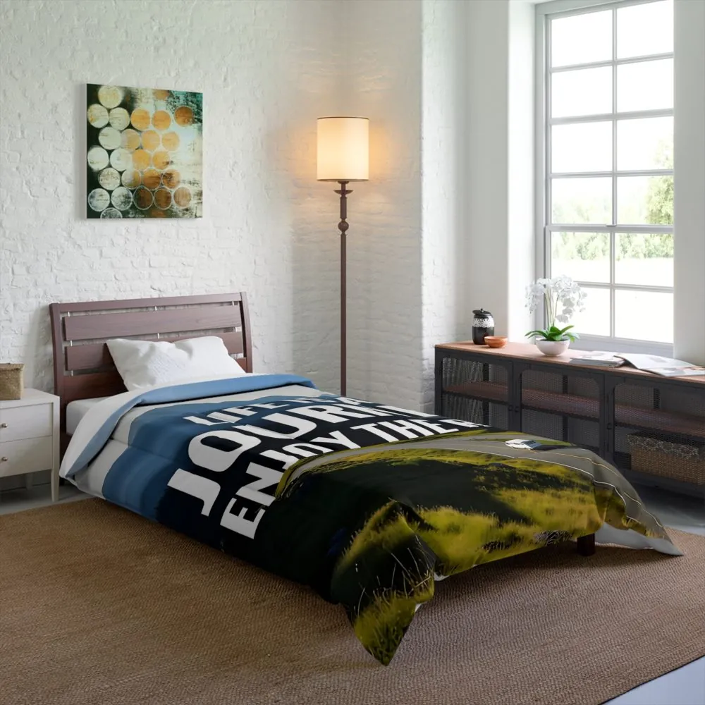 2375795442297260163_2048.jpeg Comforter — "Life Is a Journey, Enjoy the Ride" Scenic Mountain Road Bedding