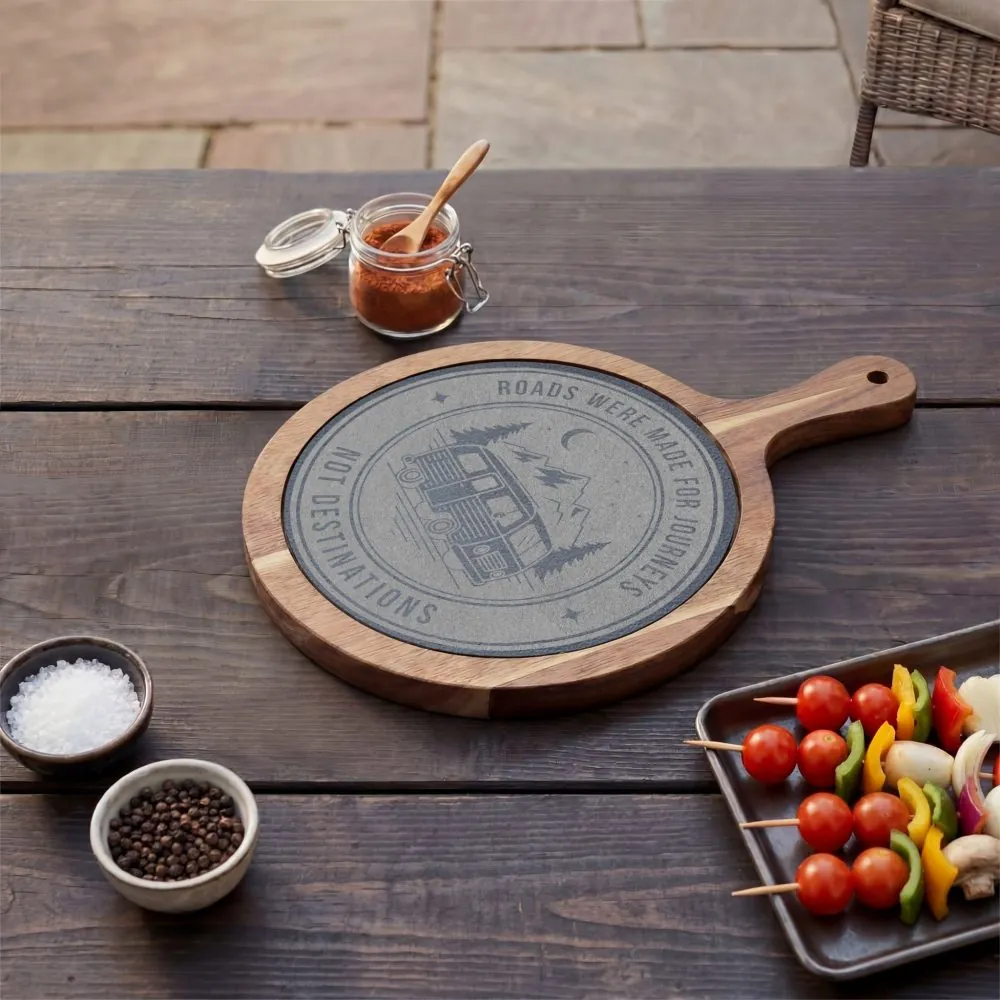 Engraved Charcuterie Board - "ROAD WHERE MADE FOR JOURNEYS-NOT DESTINATIONS" (4 Variants Available)
