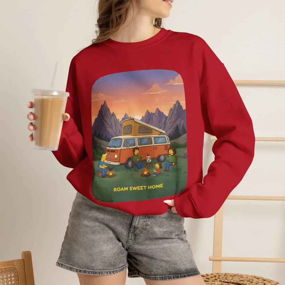 Unisex Heavy Blend™ Crewneck Sweatshirt — "Roam Sweet Home" Design Sitcom-Line