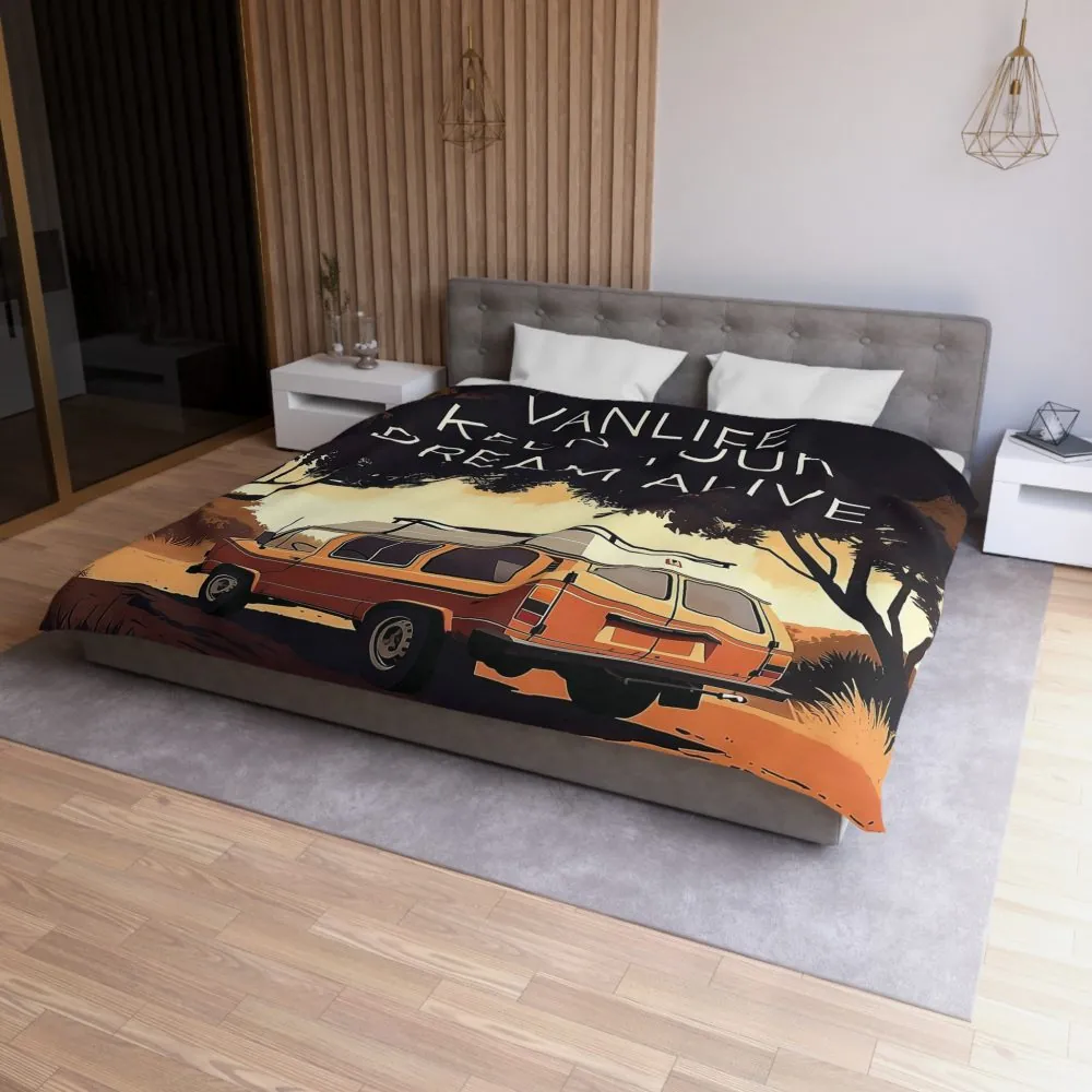 2398558452671915323_2048.jpeg Duvet Cover – "Vanlife Keep Your Dream Alive" Retro Camper Bedding