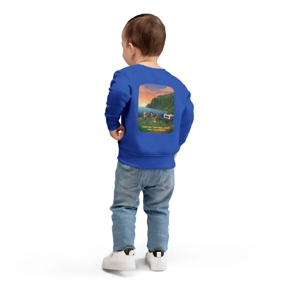 2402771815693868950_2048.jpeg Toddler Sweatshirt - "Take Only Memories-Leave Only Footprints" (Design Sitcom-Line)