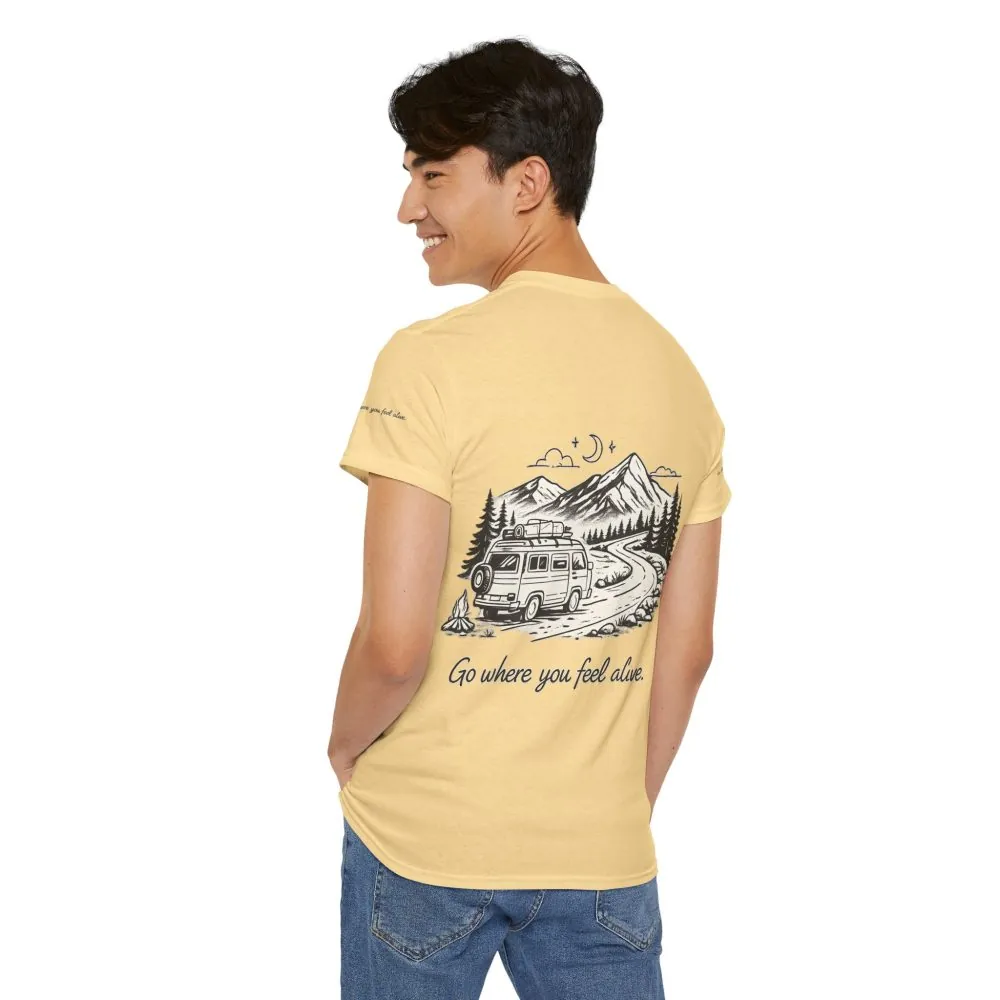2411525270548543372_2048.jpeg Unisex Heavy Cotton Tee — "Go Where You Feel Alive" Design Minimal-Line