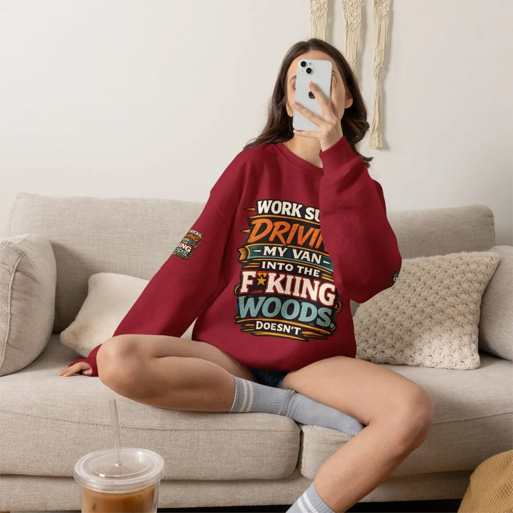 2414261967647605912_2048.jpeg Unisex Heavy Blend™ Crewneck Sweatshirt — "Work Sucks" Design F**K-Line